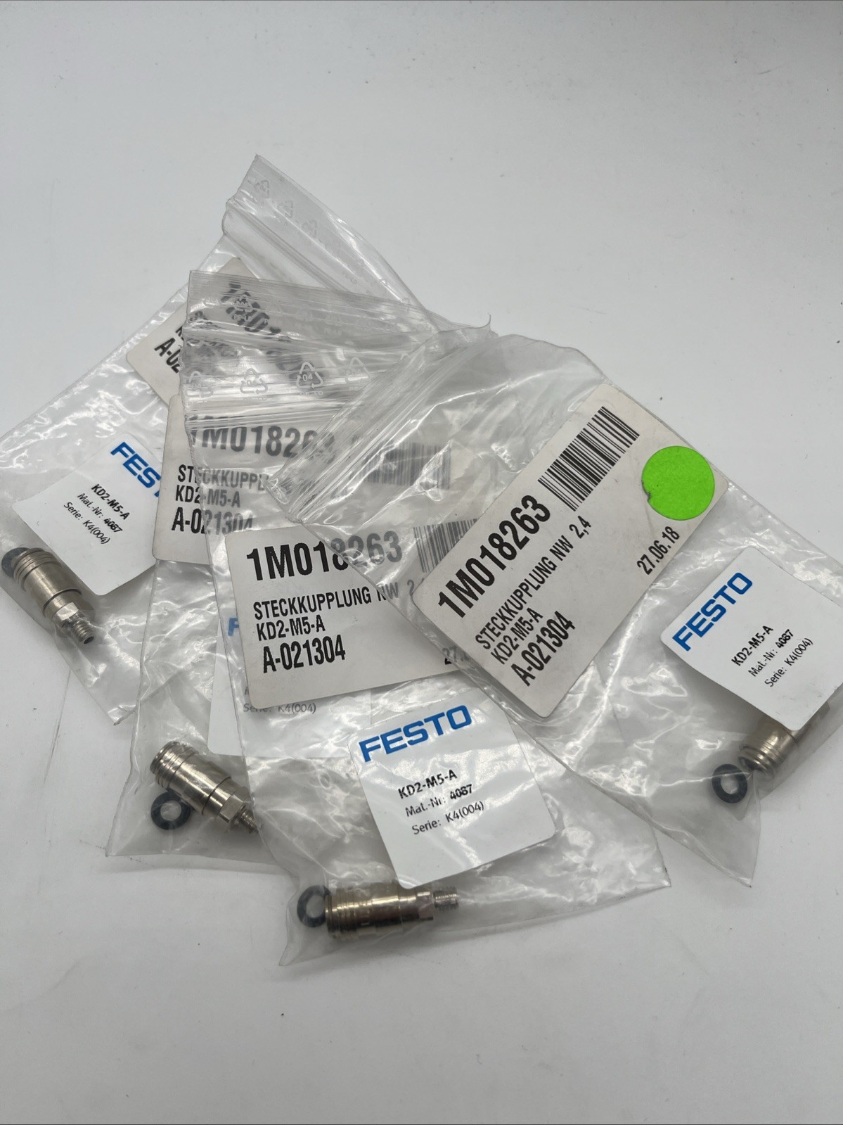 Festo KD2-M5-A Coupling Socket M5, NW 2.4 (4 pieces) – NEW