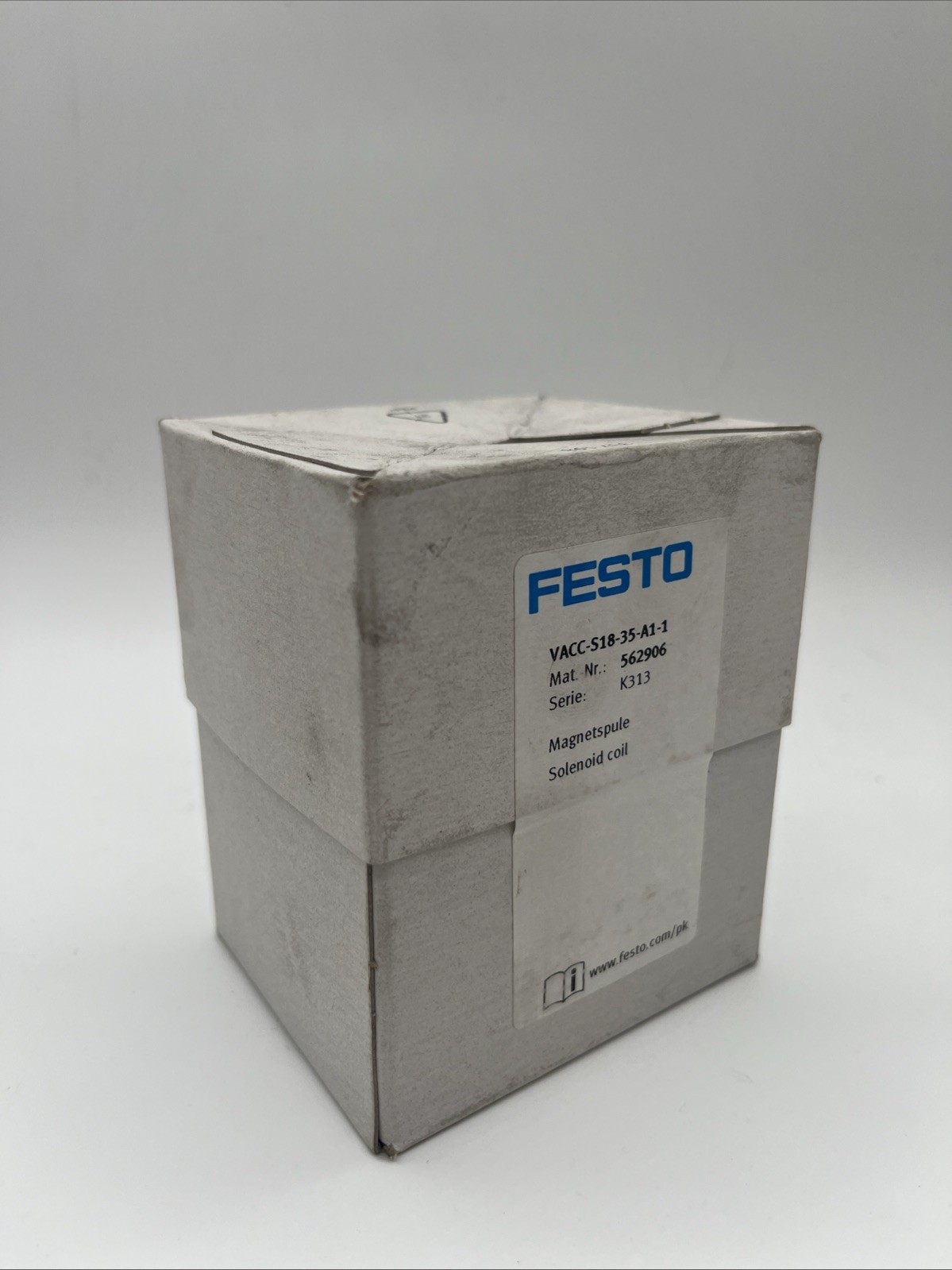 Festo VACC-S18-35-A1-1 Solenoid Coil 24 V DC, 3.5 W, IP65 – NEW (Art. No. 562906)