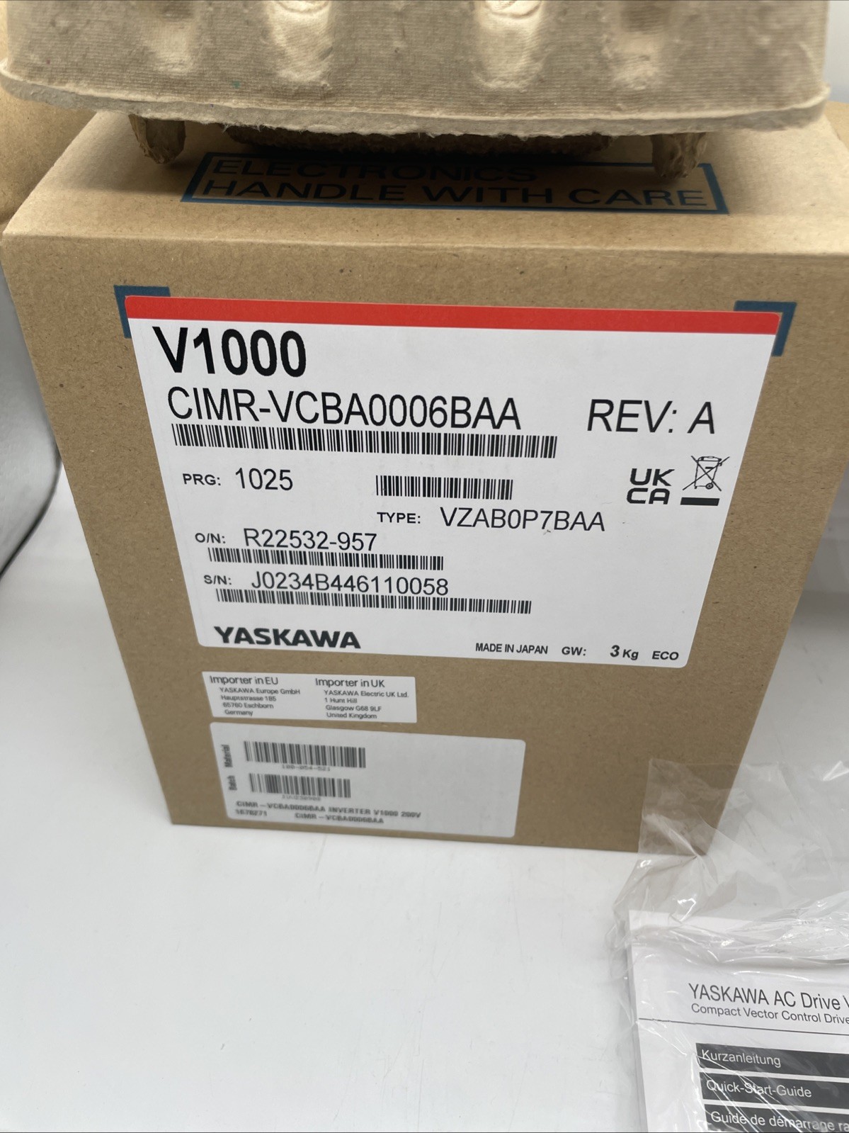 Yaskawa V1000 Frequenzumrichter 1,1 kW, 1x 200–240 V – CIMR-VCBA0006BAA (VZAB0P7BAA) - Bild 4