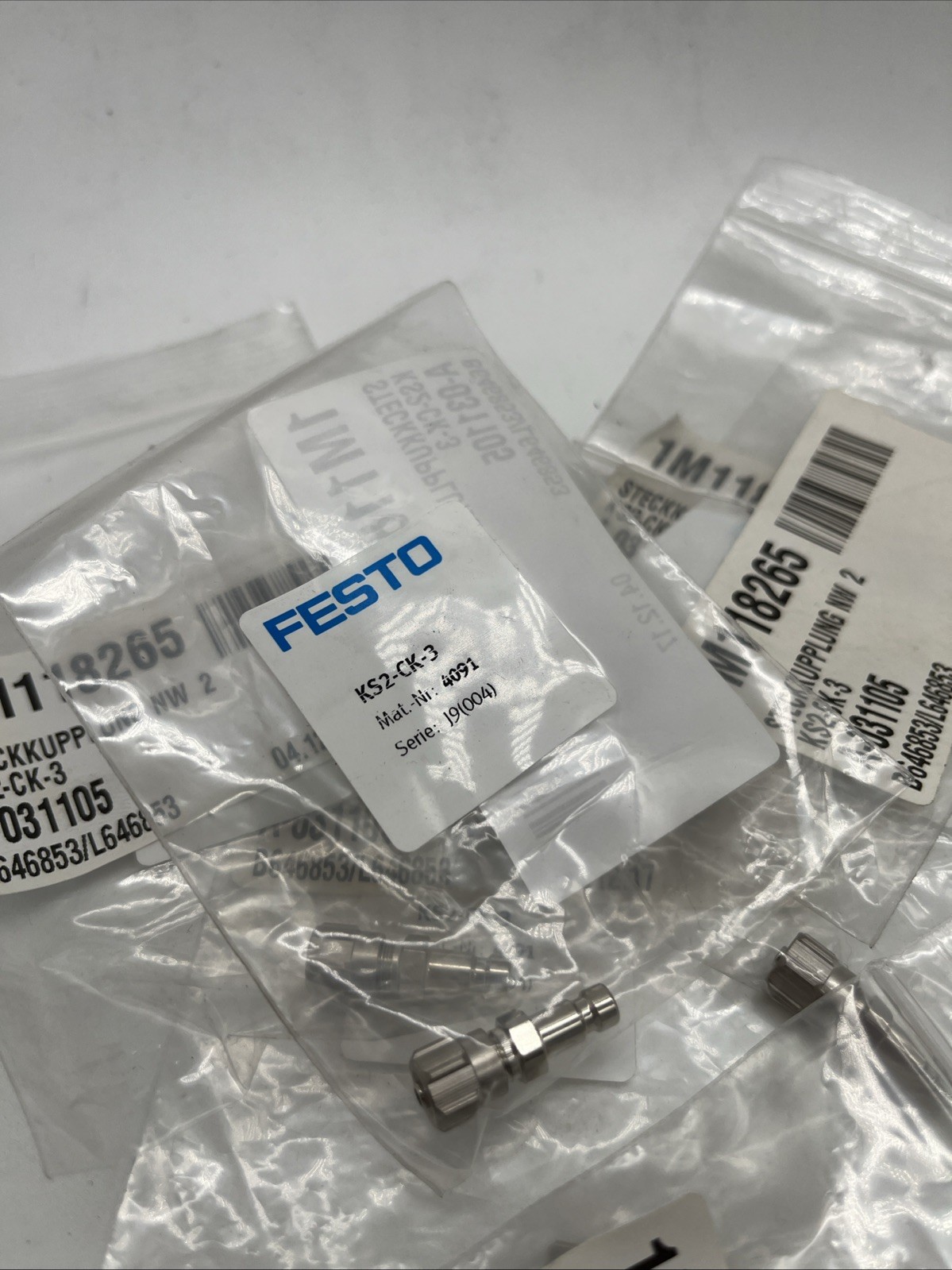 FESTO KS2-CK-3 Kupplungsstecker, Bestell-Nr. 4091 (6 Stück) – Neu - Bild 4