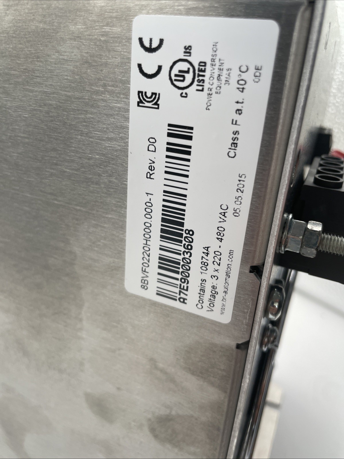 B&R 8BVF0220H000.000-1 ACOPOSmulti Netzfilter 22,5 A 480 V - Bild 5