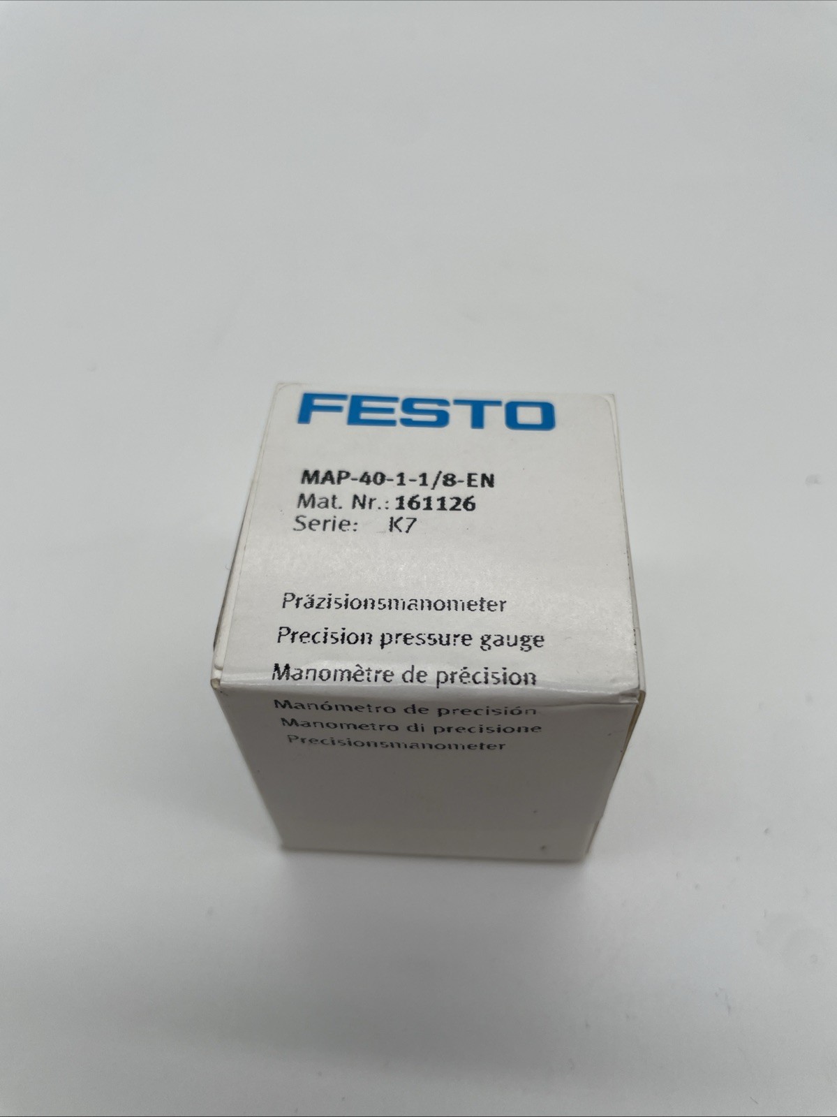 Festo MAP-40-1-1/8-EN Präzisionsmanometer, 0–1 bar, R1/8, Ø 40 mm – NEU - Bild 3