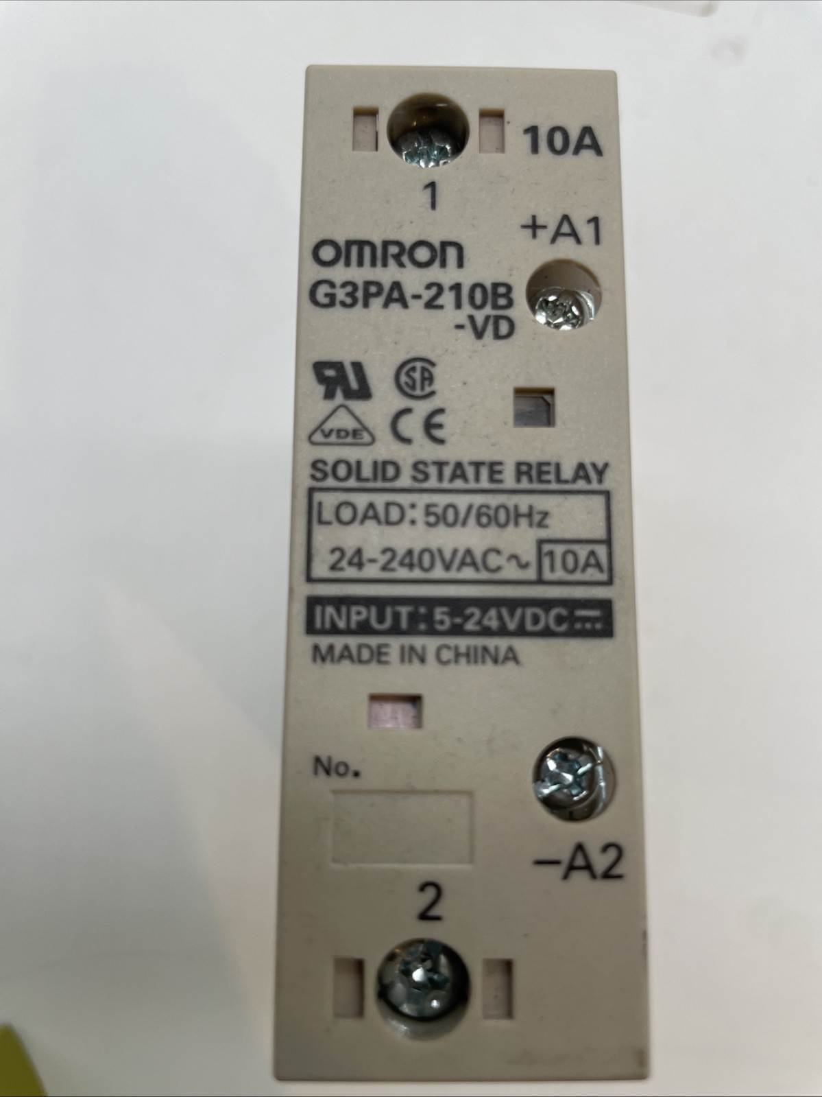 Omron G3PA-210B-VD Kompaktrelais – SSR 10 A, 24–240 VAC, 5–24 VDC Eingang - Bild 2