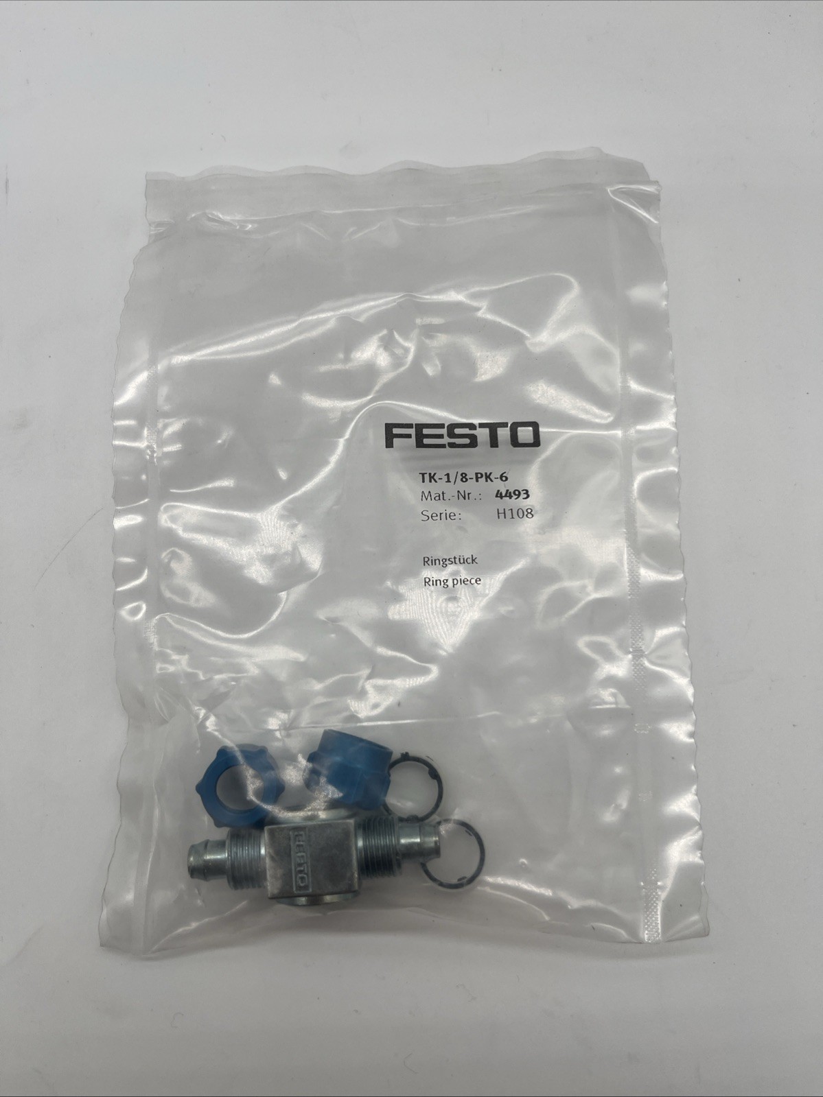 Festo 4493 TK-1/8-PK-6 Banjo Fitting – NEW