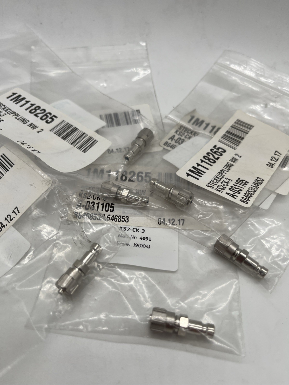 FESTO KS2-CK-3 Kupplungsstecker, Bestell-Nr. 4091 (6 Stück) – Neu - Bild 2