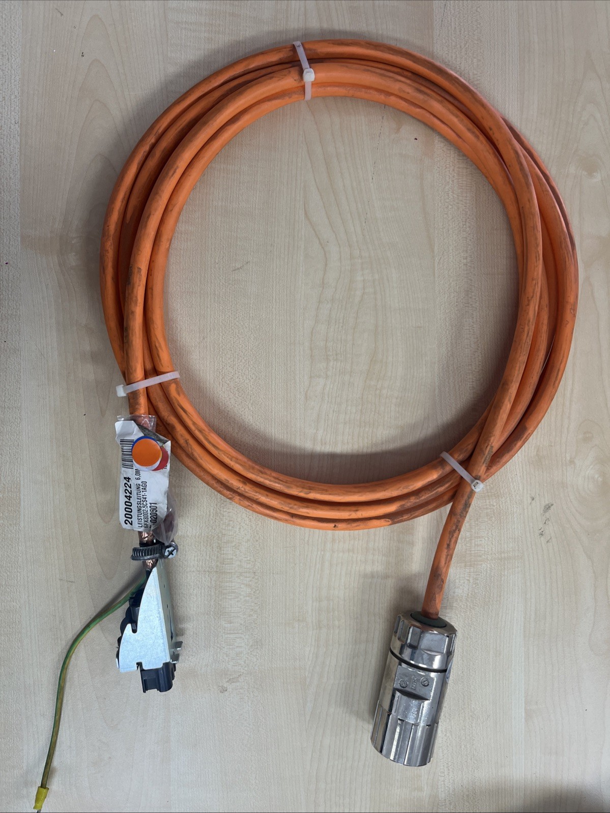 Siemens Power Cable 6FX8002-5CS41-1AG0, 6.0 m – MOTION‑CONNECT 800PLUS, 4×4 mm²