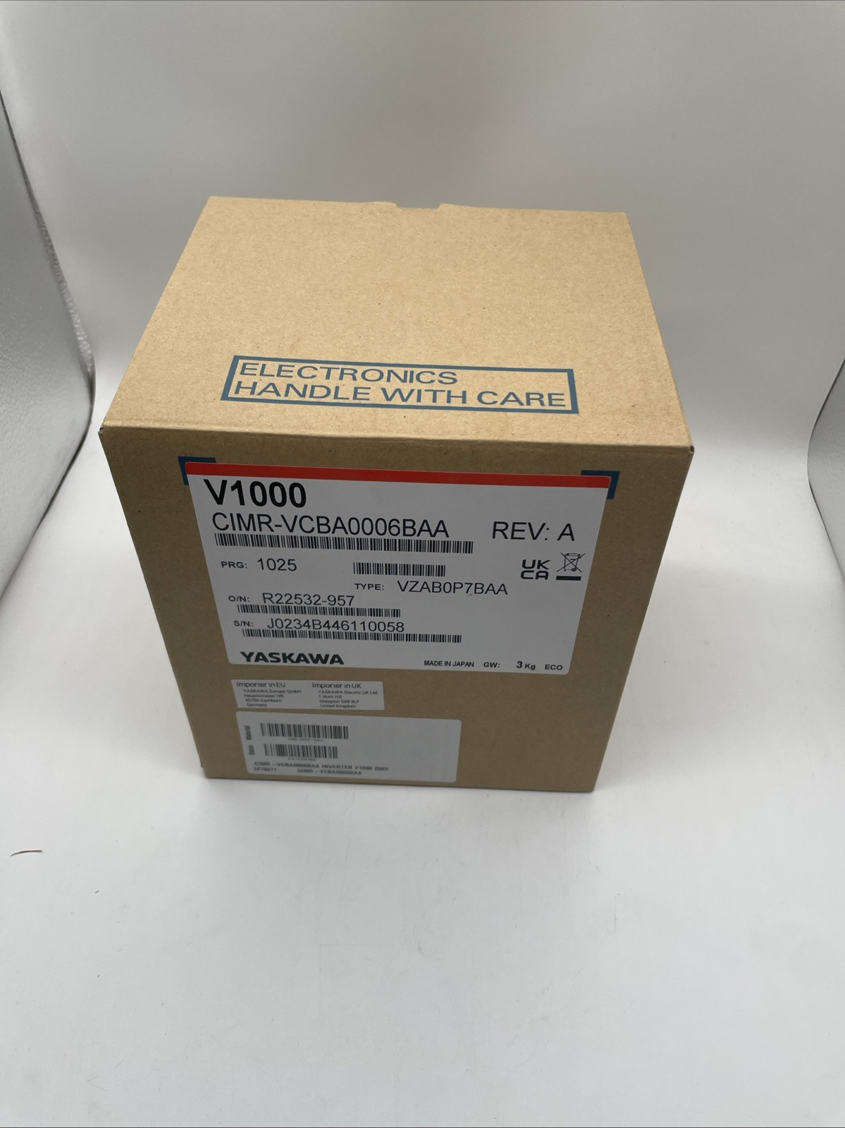Yaskawa V1000 Frequenzumrichter 1,1 kW, 1x 200–240 V – CIMR-VCBA0006BAA (VZAB0P7BAA)