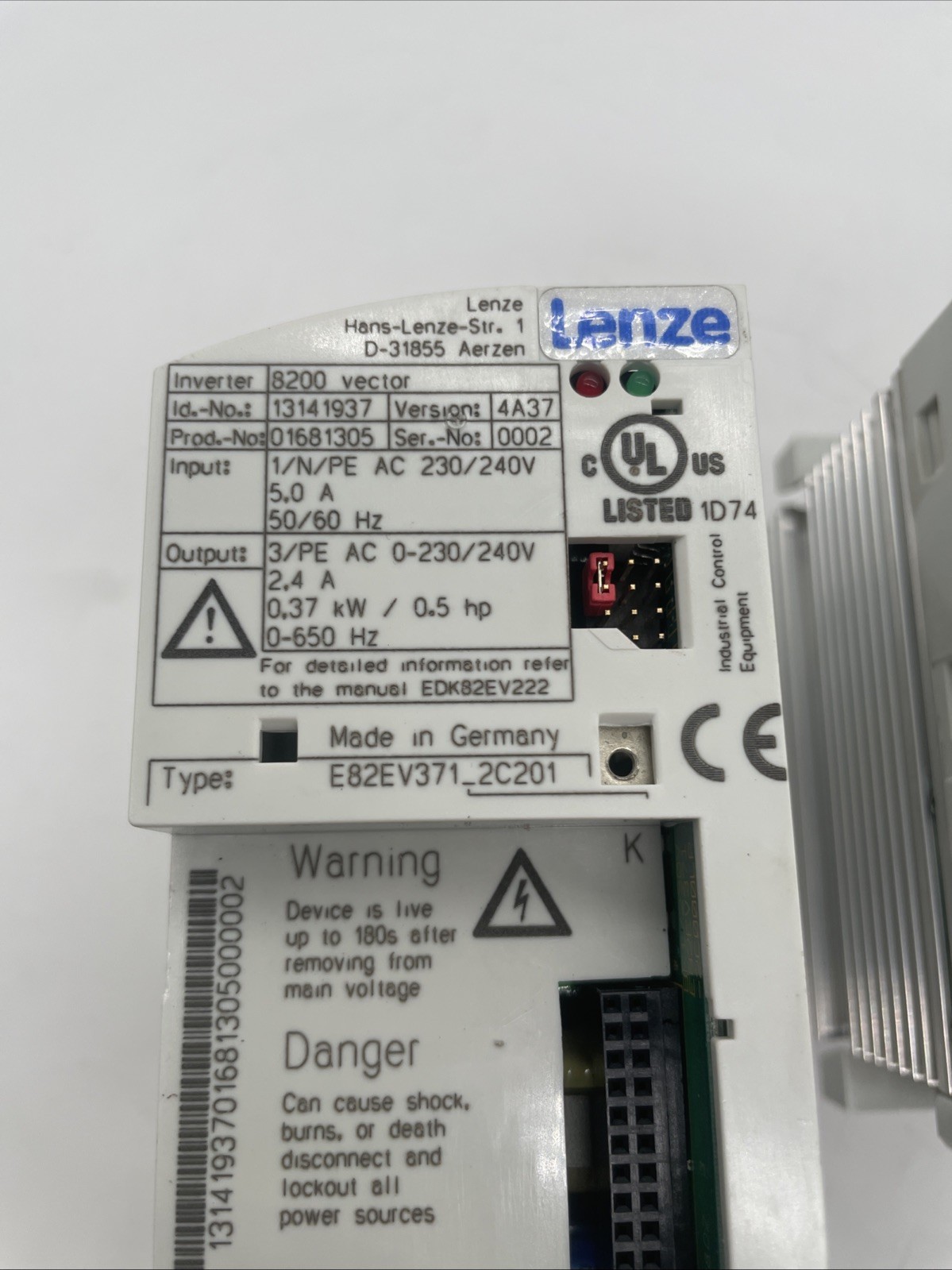 2 pieces Lenze 8200 vector E82EV371_2C201 frequency inverter - Bild 2