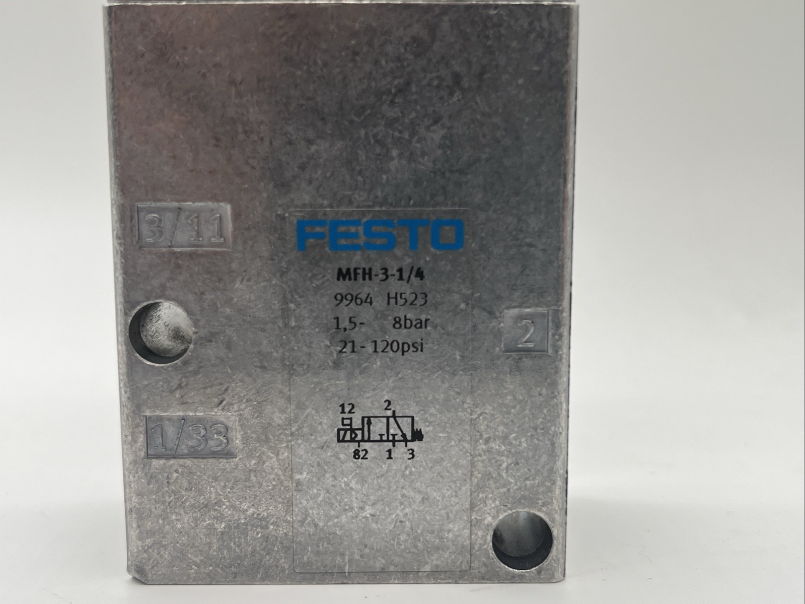 Festo MFH-3-1/4 (9964) Magnetventil, 3/2-Wege, G1/4, 800 l/min, IP65 - Bild 2