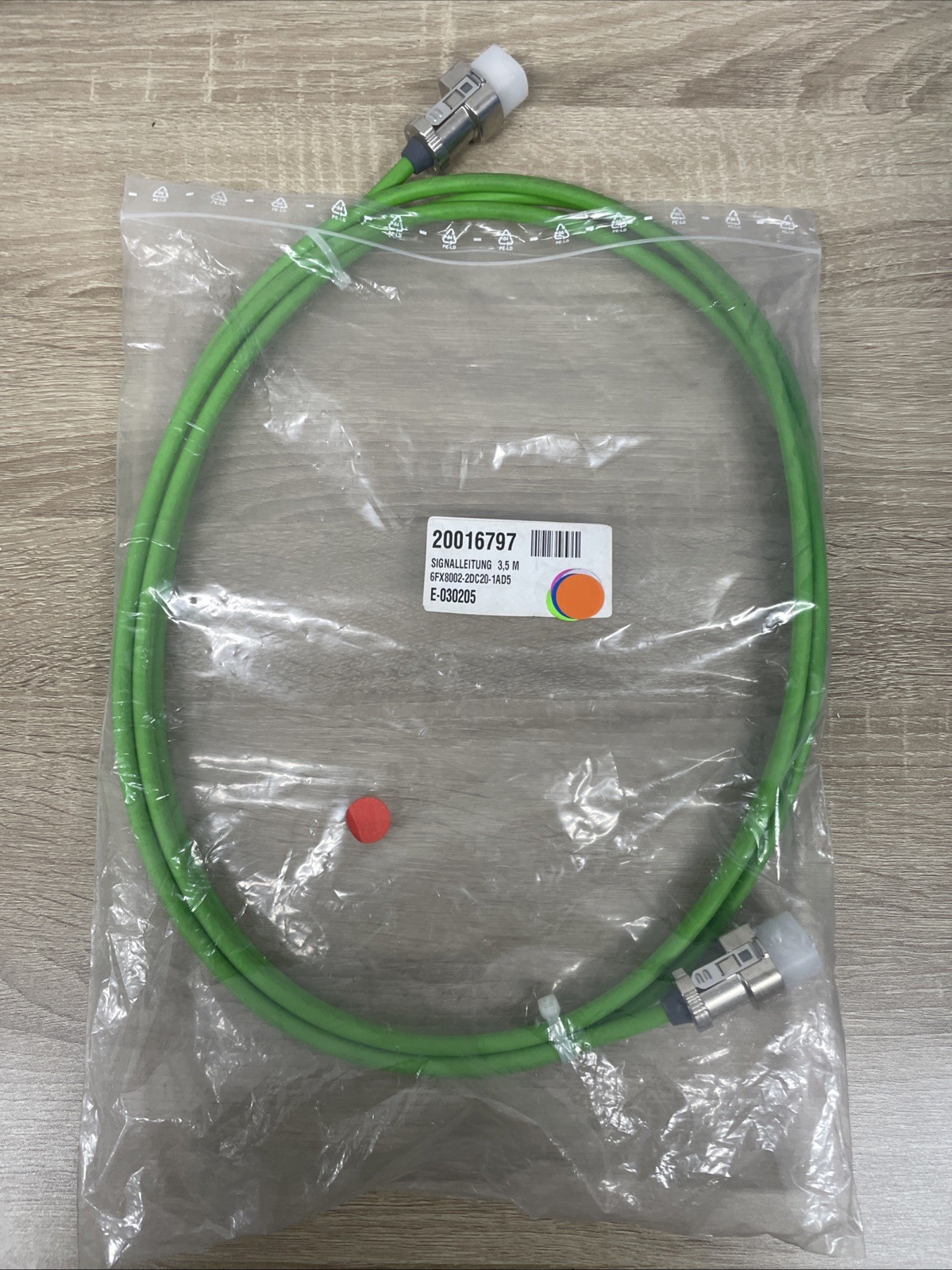 Siemens signal cable 6FX8002-2DC20-1AD5, Drive‑CLiQ, RJ45 IP67, 3.5 m