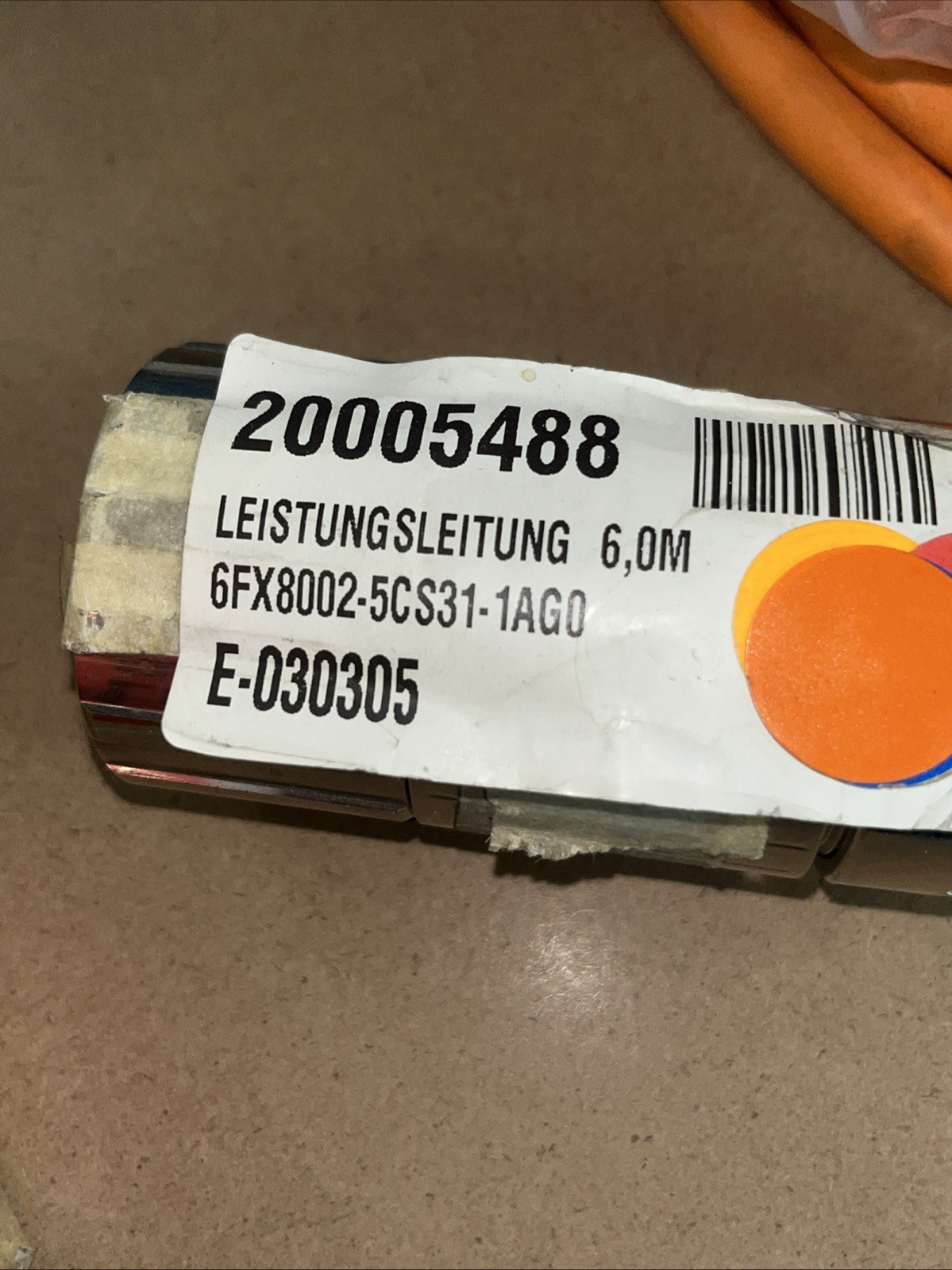 Siemens 6FX8002-5CS31-1AG0 Power Cable, preassembled, 6 m - Bild 2