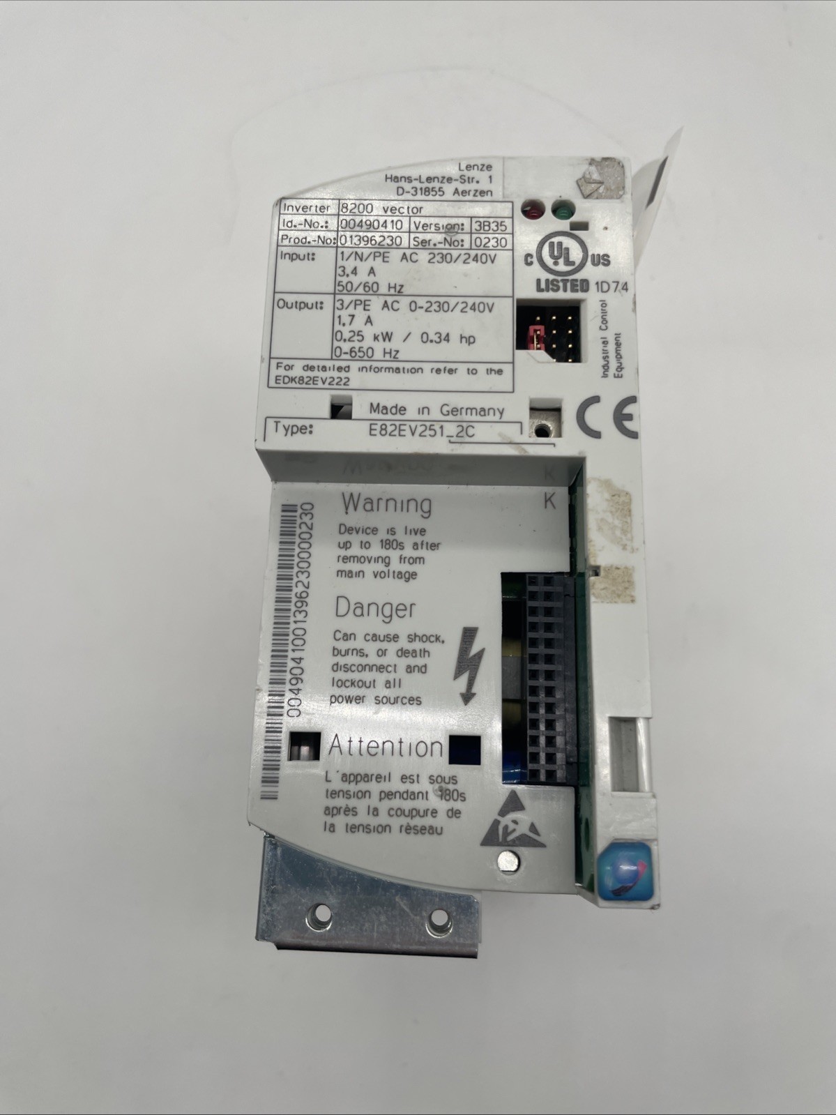 Lenze Frequenzumrichter 8200 vector E82EV251_2C | 0,25 kW, 1~230/240 V - Bild 2