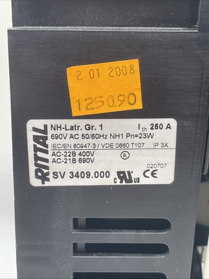 Rittal NH‑Sicherungslasttrennschalter SV 3409.000, Größe 1 - Bild 4