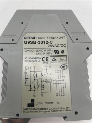 OMRON G9SB-3012-C Sicherheitsrelais 24V AC/DC, 3NO+1NC, manueller Reset - Bild 3