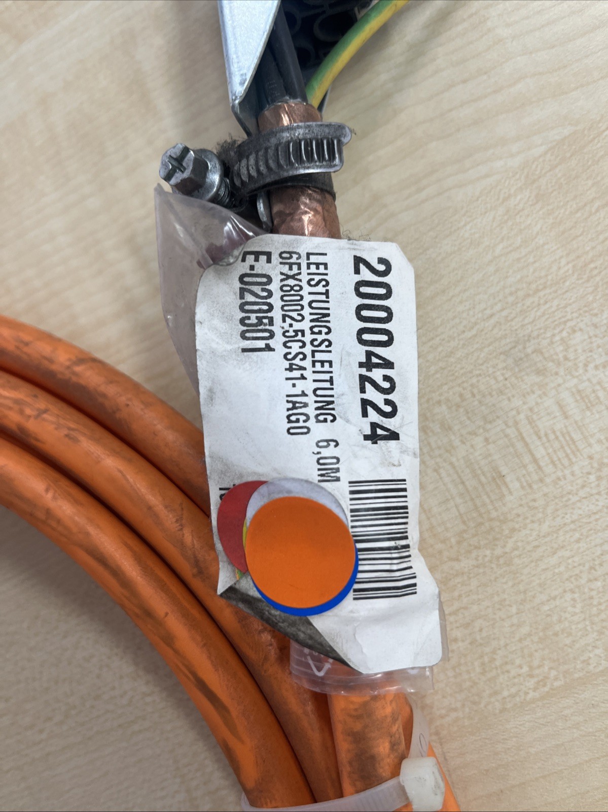Siemens Power Cable 6FX8002-5CS41-1AG0, 6.0 m – MOTION‑CONNECT 800PLUS, 4×4 mm² - Bild 2